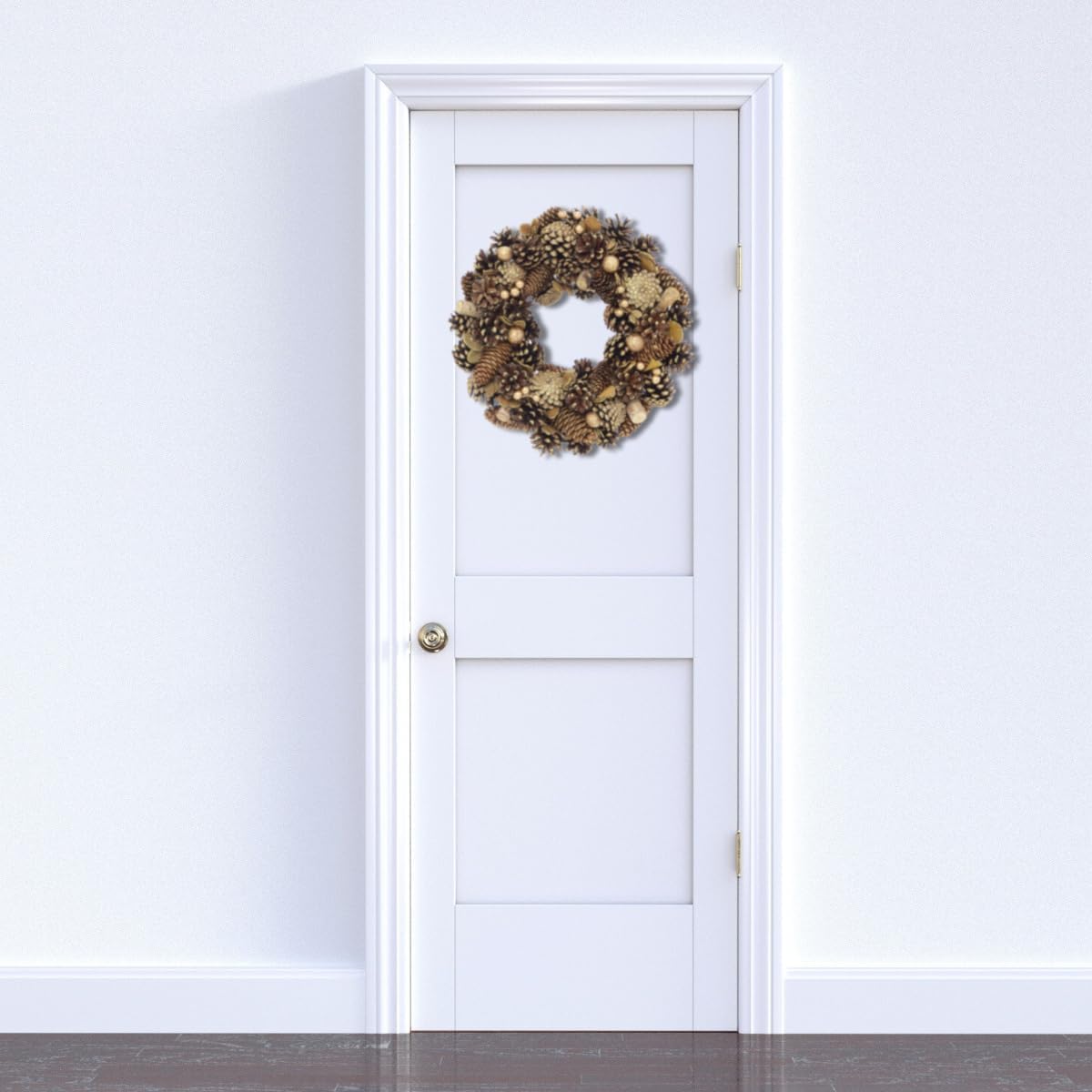 Guirlanda de Natal Pinhas Dourado 34 cm 2