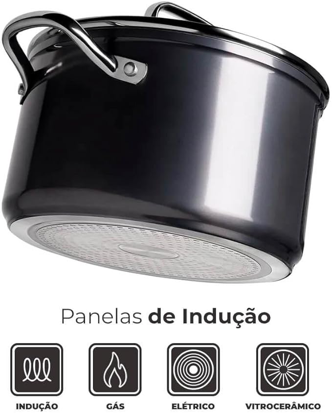Jogo de Panelas Brinox Antiaderente Ceramic Life 4 Peças Unique 5