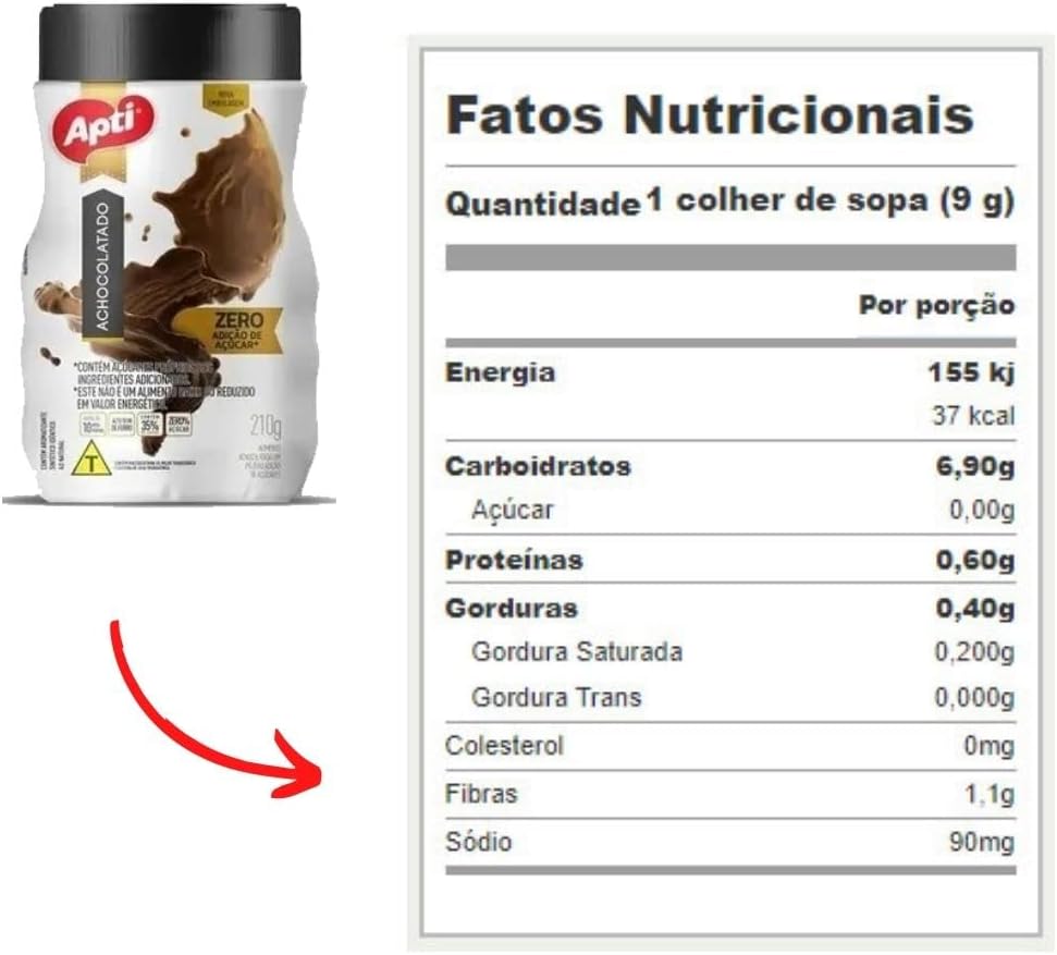Achocolatado Diet Sem Glúten Zero Açúcar 2