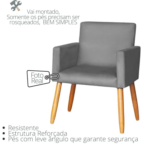 Kit 2 Poltronas Cadeira Decorativa 3