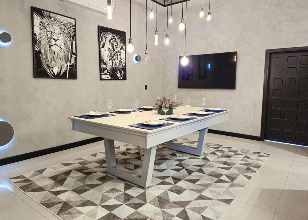 Mesa de Bilhar Steel Wood Laqueada com Tampo de Jantar 5