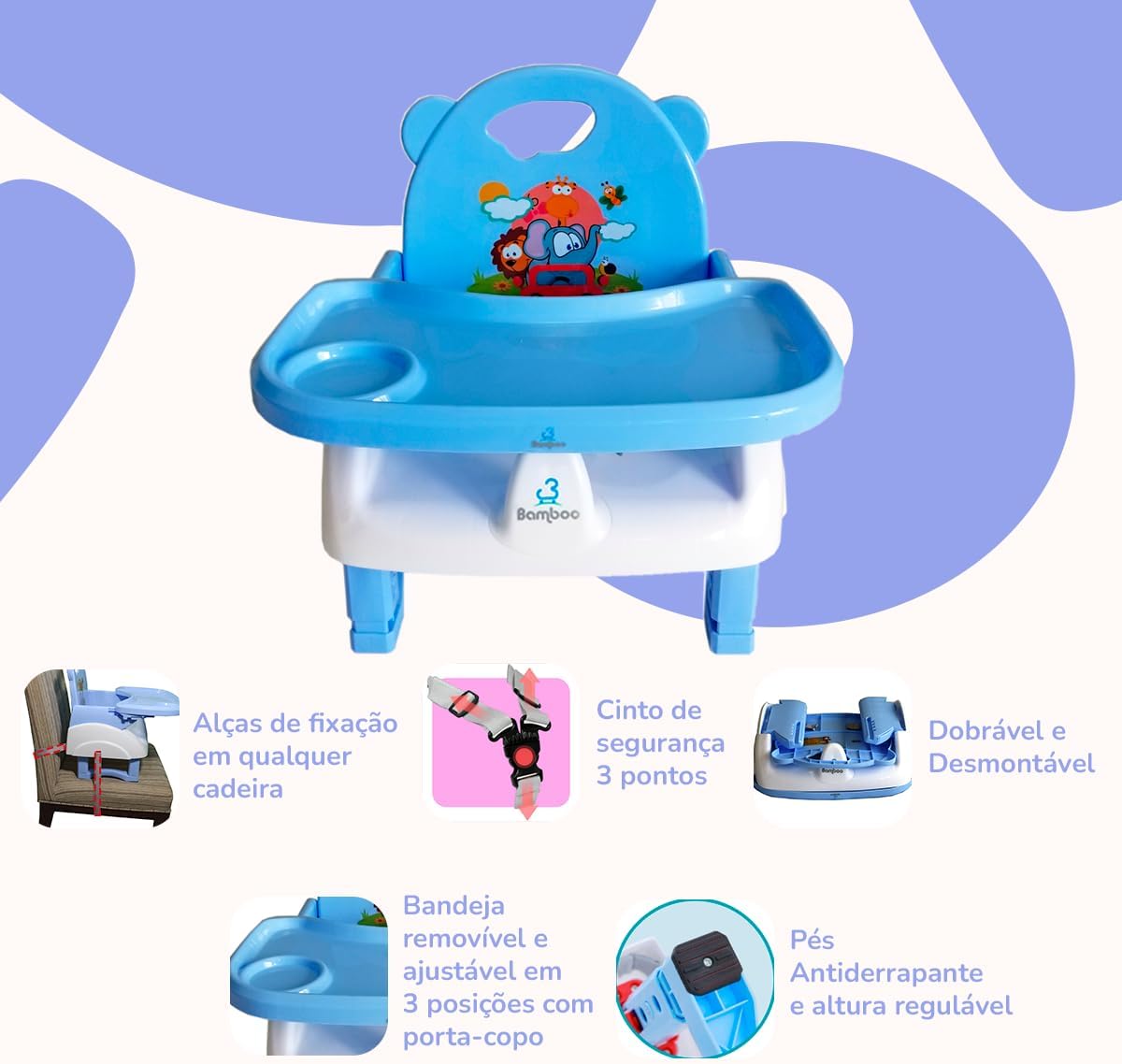 Cadeira de Alimentação Refeição Portátil de Bebê 3