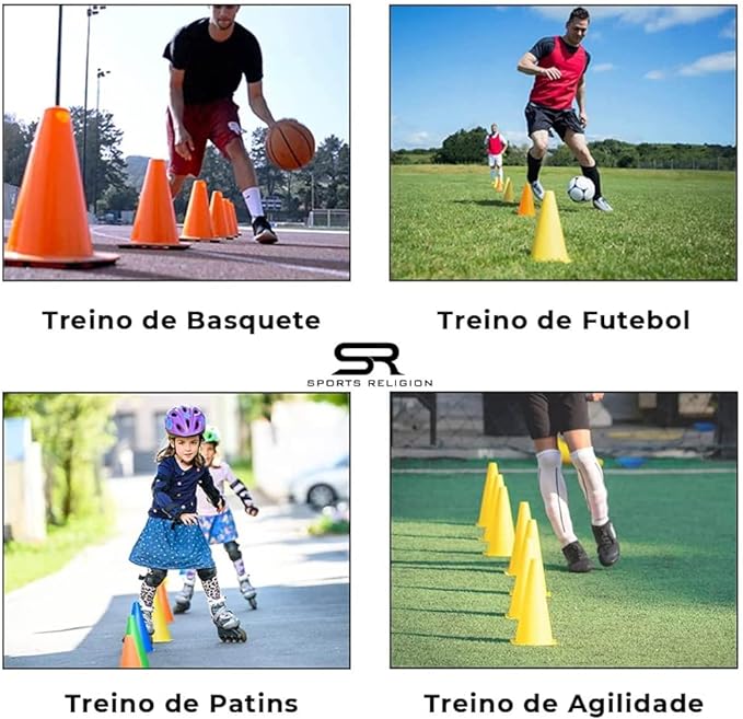 Escada de Agilidade + 10 Pratos + 10 Cones para Circuito 5