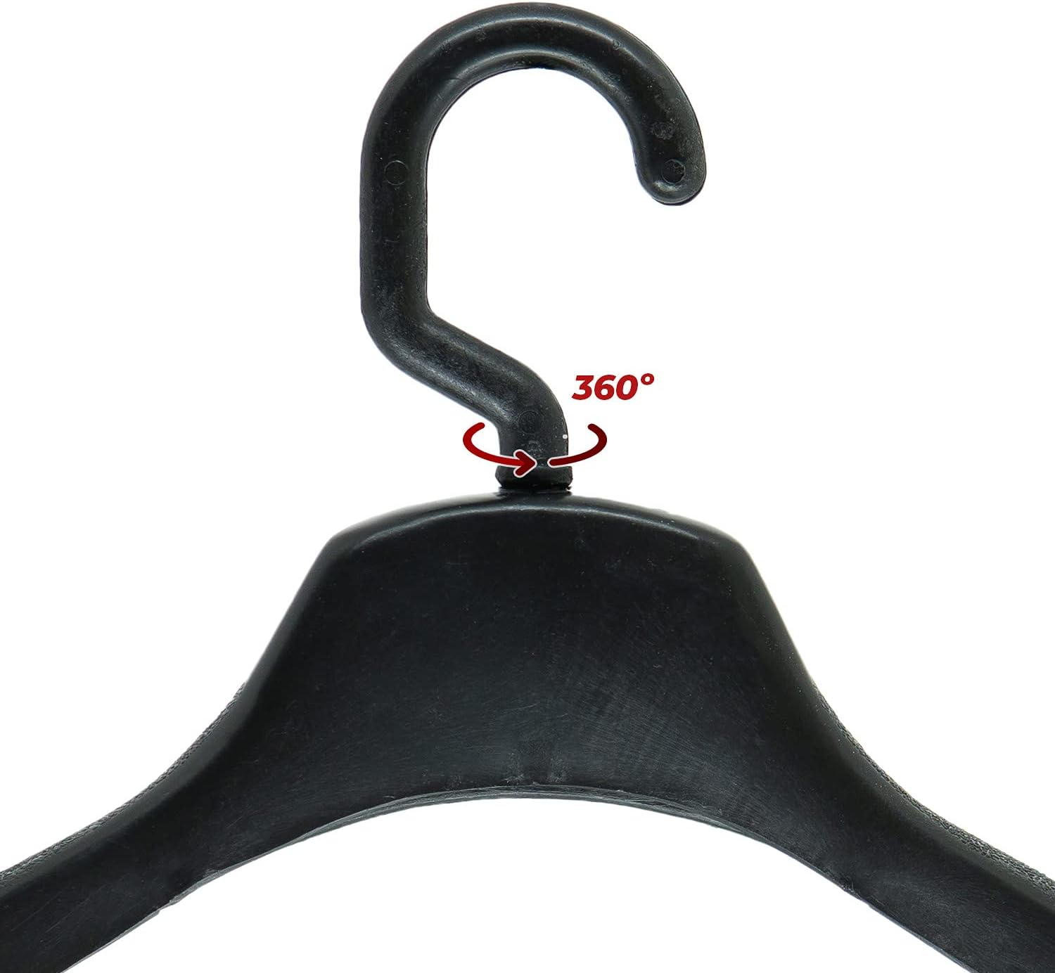 Cabide de Terno Anatômico Giratório Preto 3