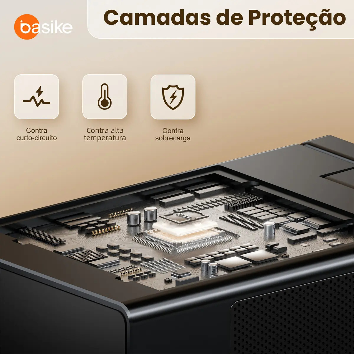 Carregador por Indução Basike Ba Despertador Pixel Bluetooth sem Fio Rápido 5