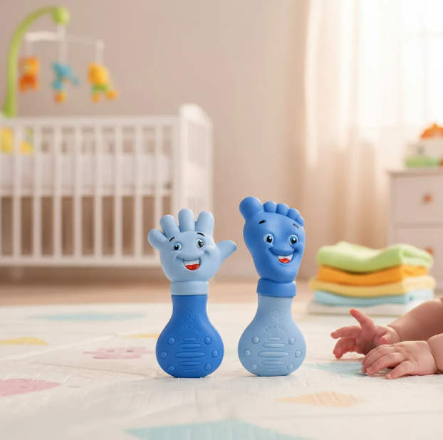Mordedor Bebê Macio Massageador Gengiva Pezinho Mãozinha 2