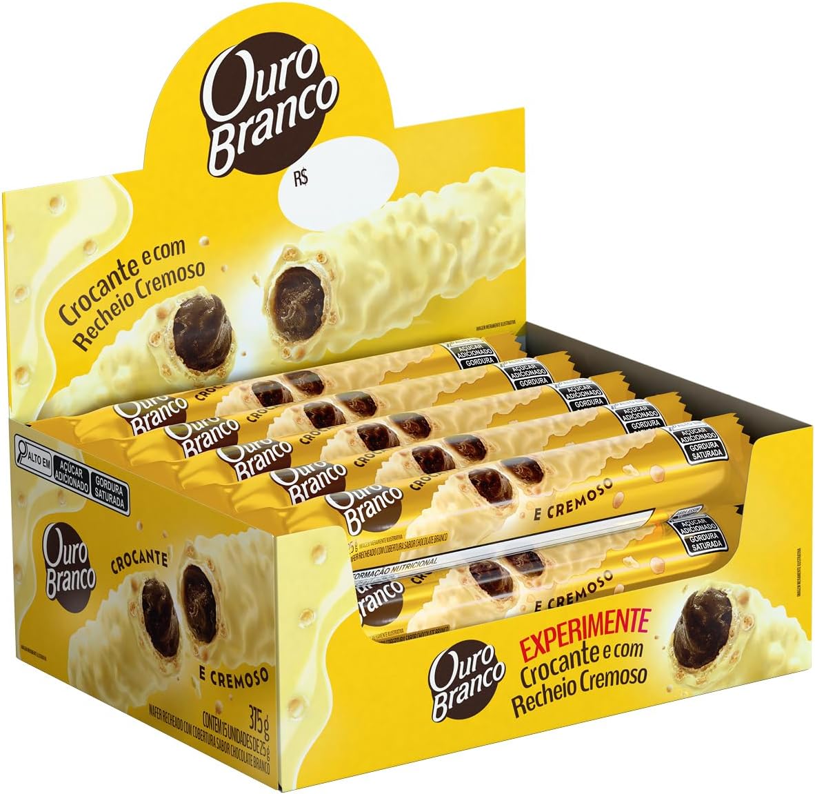 Stick Wafer Recheado Ouro Branco 1