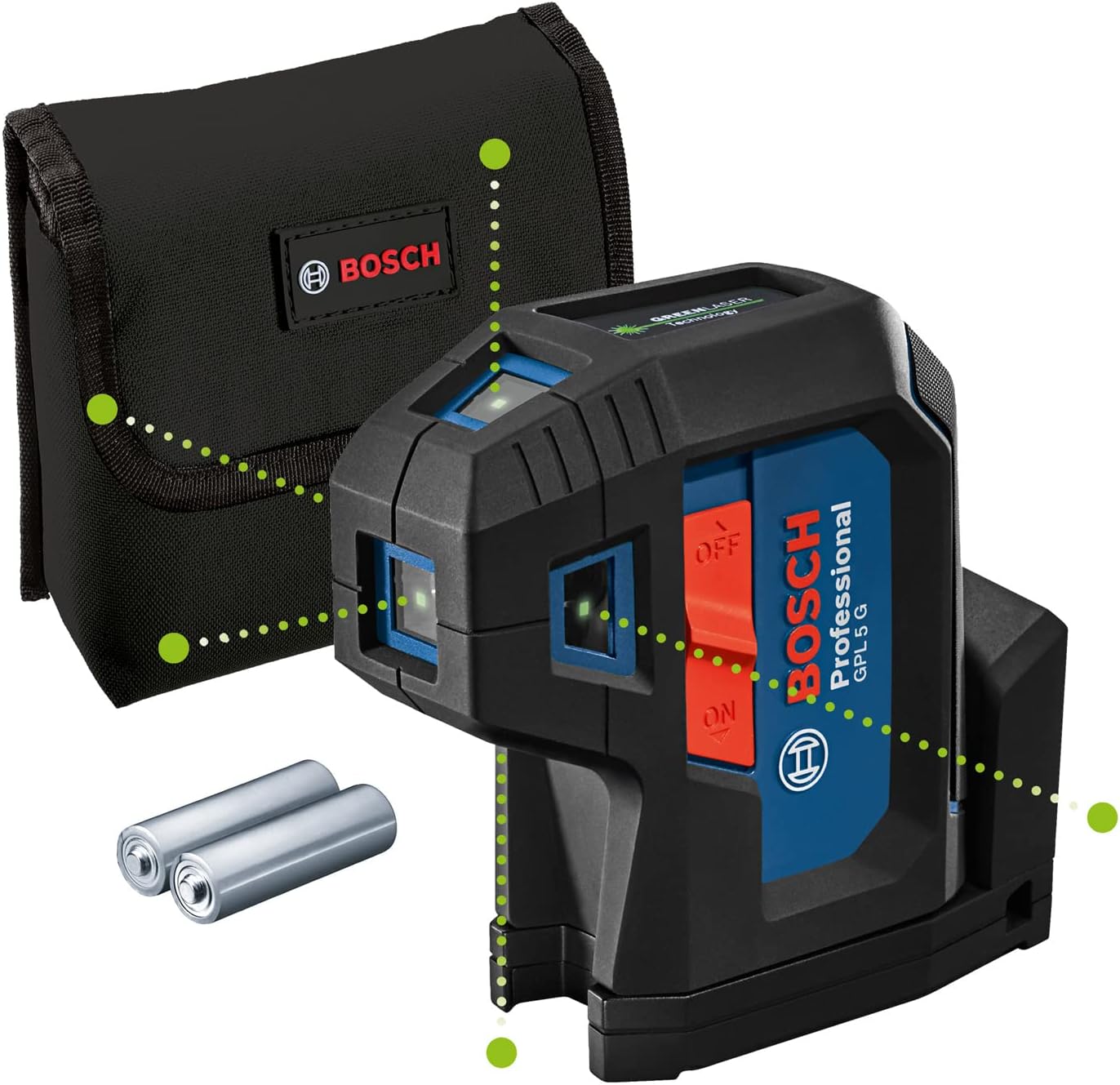 Nível a Laser Verde Bosch GPL 5 G de 5 Pontos 1
