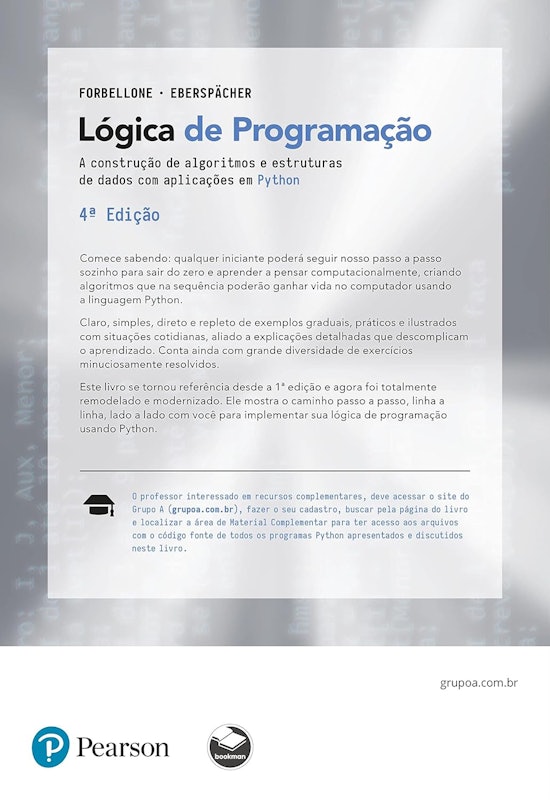 Lógica de Programação: A Construção de Algoritmos e Estruturas de Dados com Aplicações em Python 2