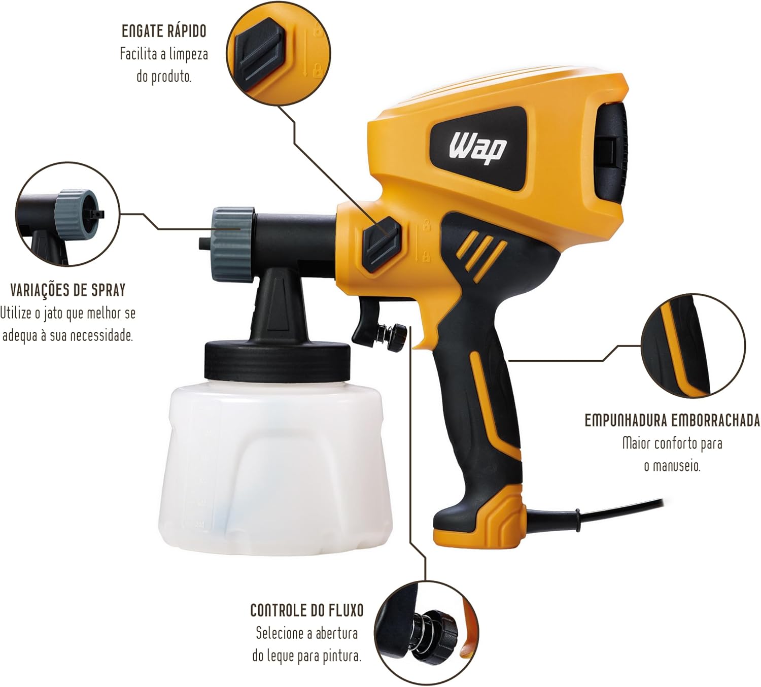 Pistola de Pintura Elétrica 400 W WAP EPP400 2