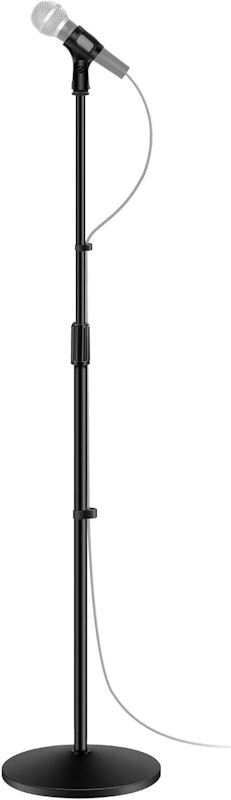 Pedestal Microfone Suporte Reto Pé de Ferro Maciço KSR 1