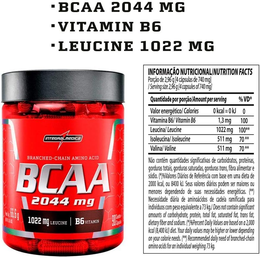 BCAA 2044 mg - 90 Cápsulas 2