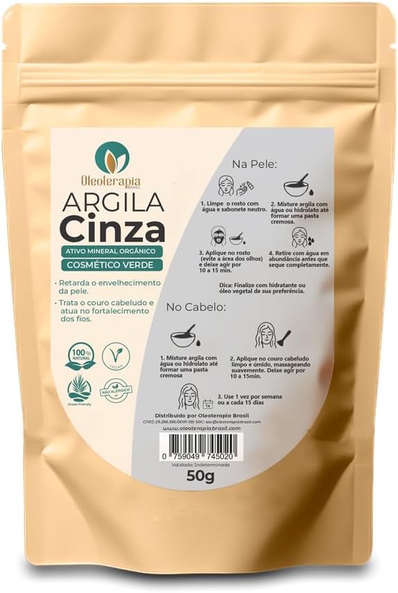 Argila Cinza Oleoterapia 1