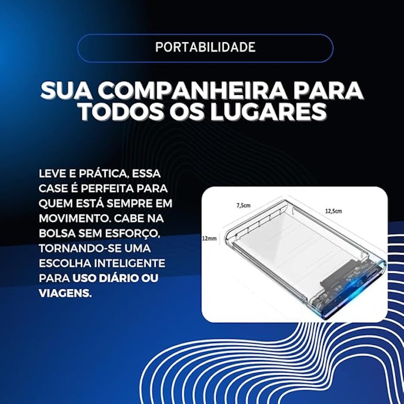 Case para HD Transparente 4