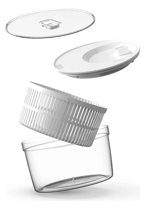 Kit Organizador e Secador de Saladas Ou 5,5L Linha Clear Fresh 2