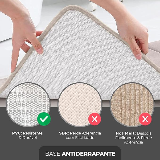 Tapete Antiderrapante Banheiro Super Soft Kit com 2 Unidades 3