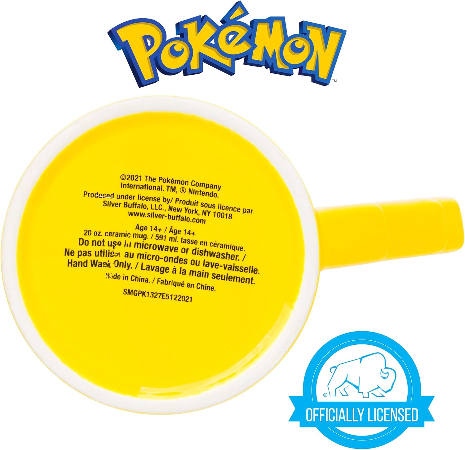 Caneca de Cerâmica Pokémon Pikachu com Cabo Esculpido de Raio 3