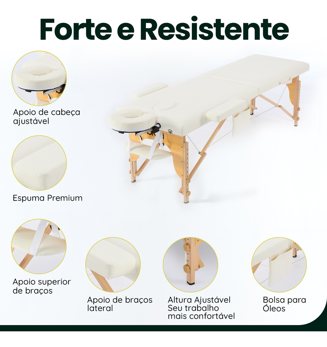 Cama Maca de Massagem Portátil Premium - Divã 4