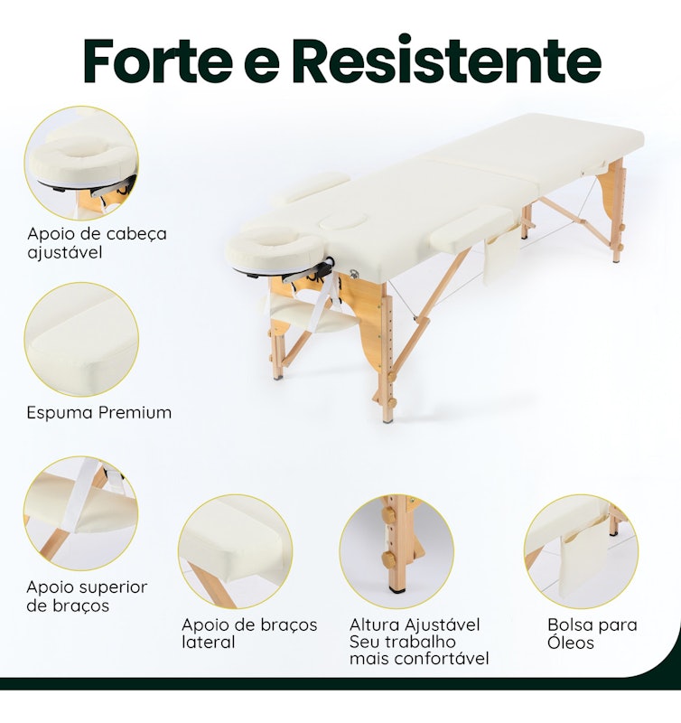 Cama Maca de Massagem Portátil Premium - Divã 4
