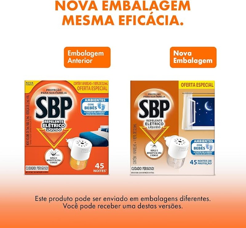 Repelente Elétrico Líquido SBP 2
