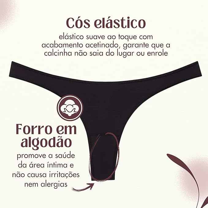 Calcinha Fio Dental Microfibra Básica 3