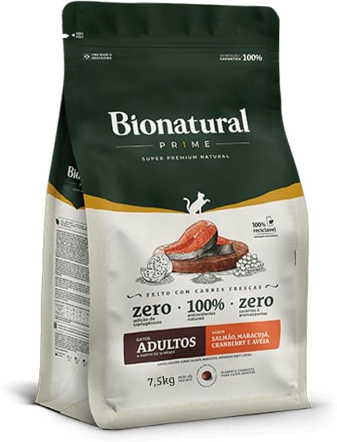 Bionatural Prime Gatos Adultos Salmão 1