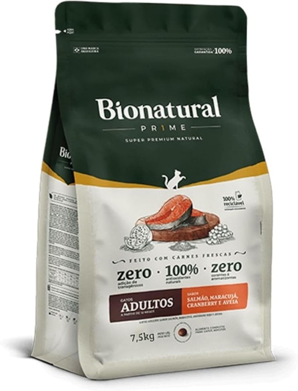 Bionatural Prime Gatos Adultos Salmão 1