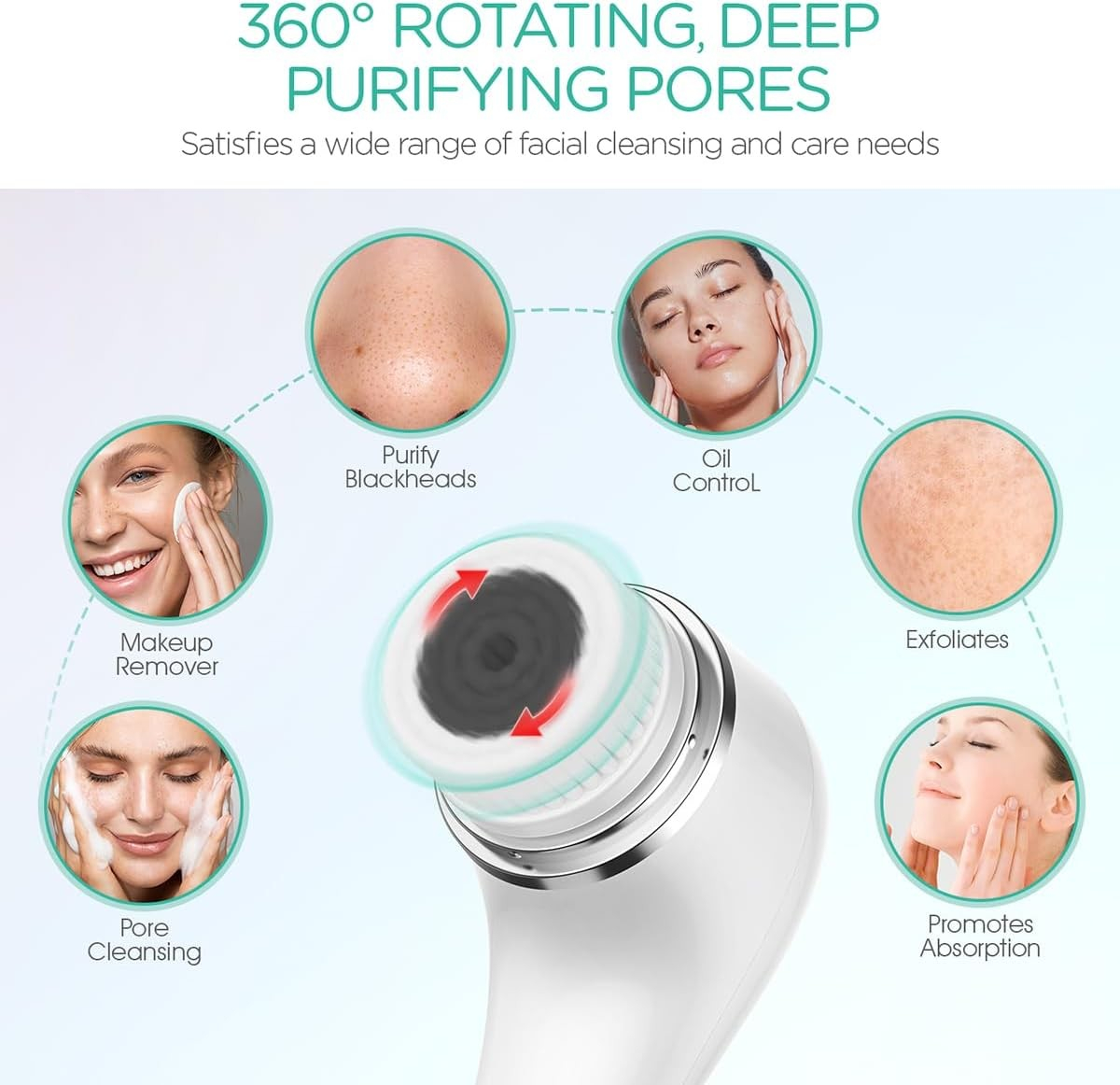  Escova de limpeza Facial Elétrica  3