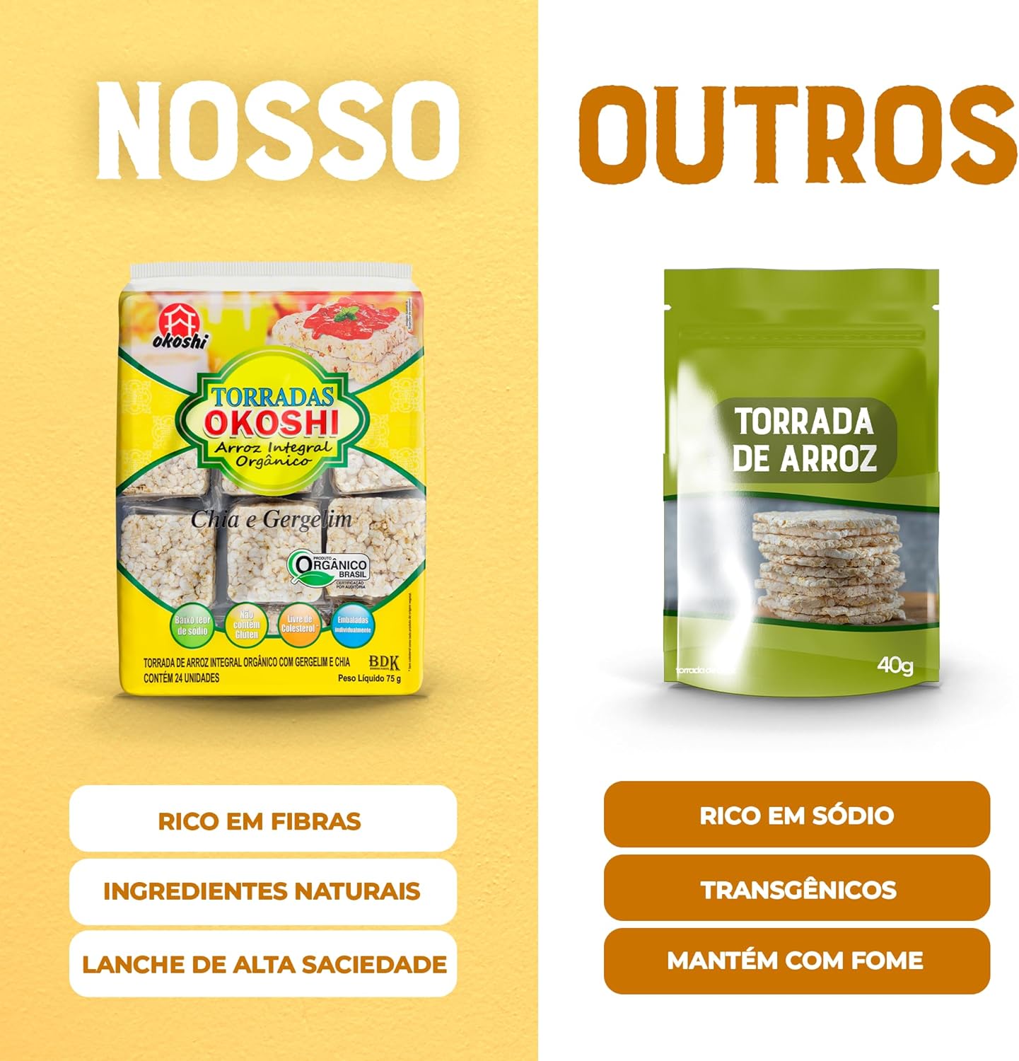 Torrada de Arroz Integral Orgânico com Chia e Gergelim 3