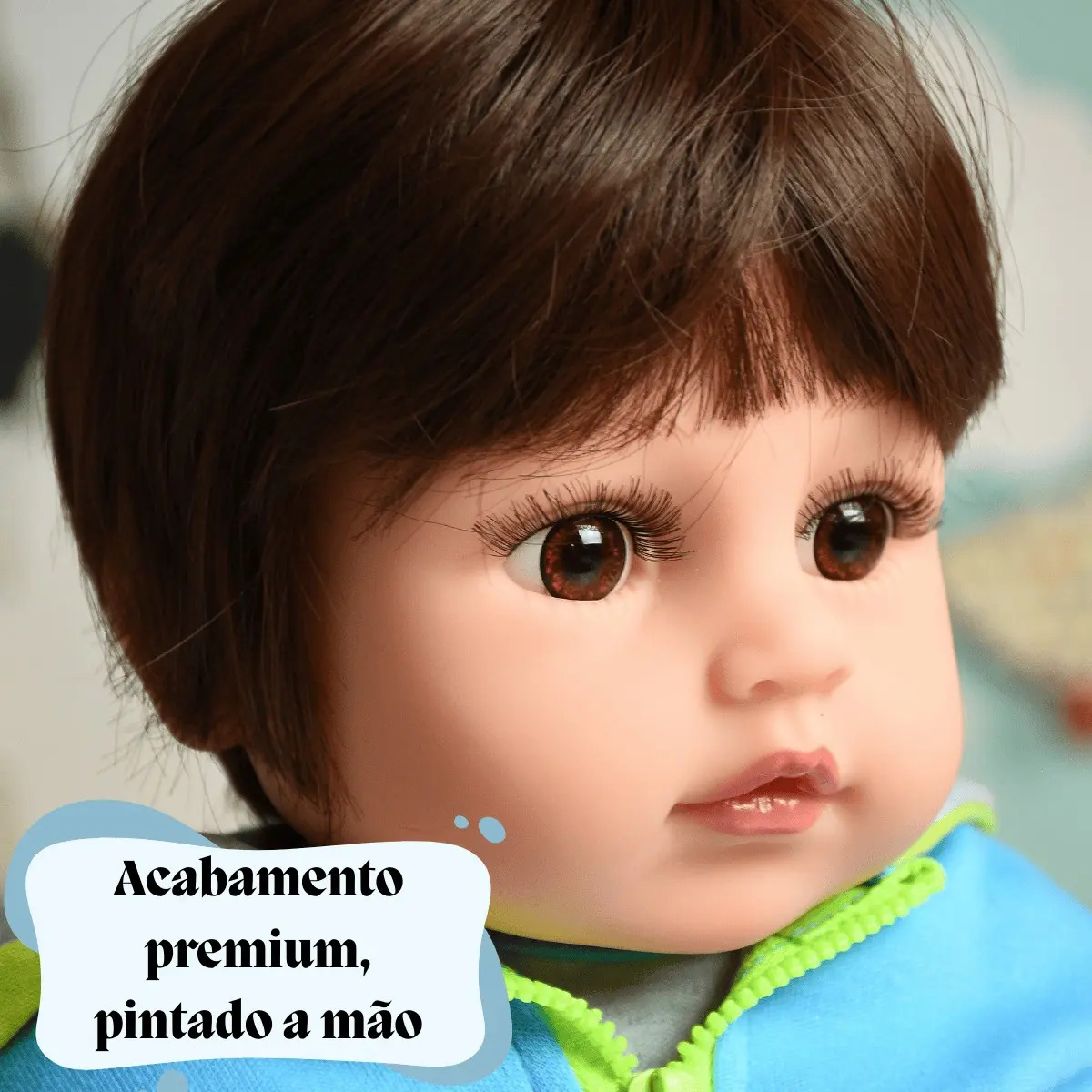 Bebê Reborn Boneca Menino Girafa de Silicone 5