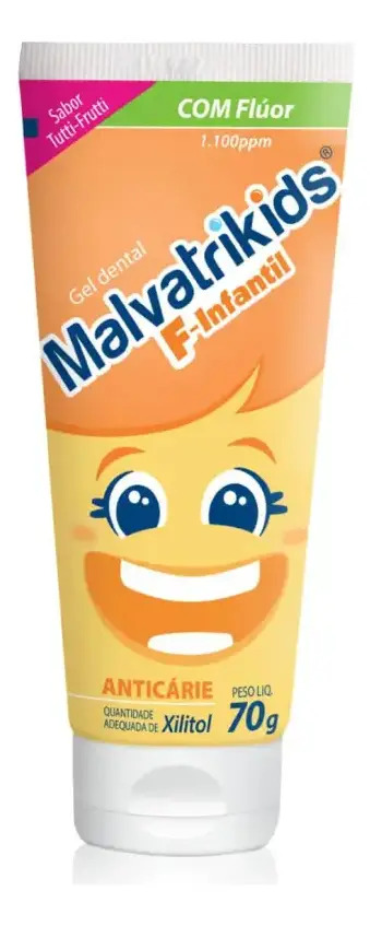 Creme Dental em Gel Malvatrikids F-infantil 1