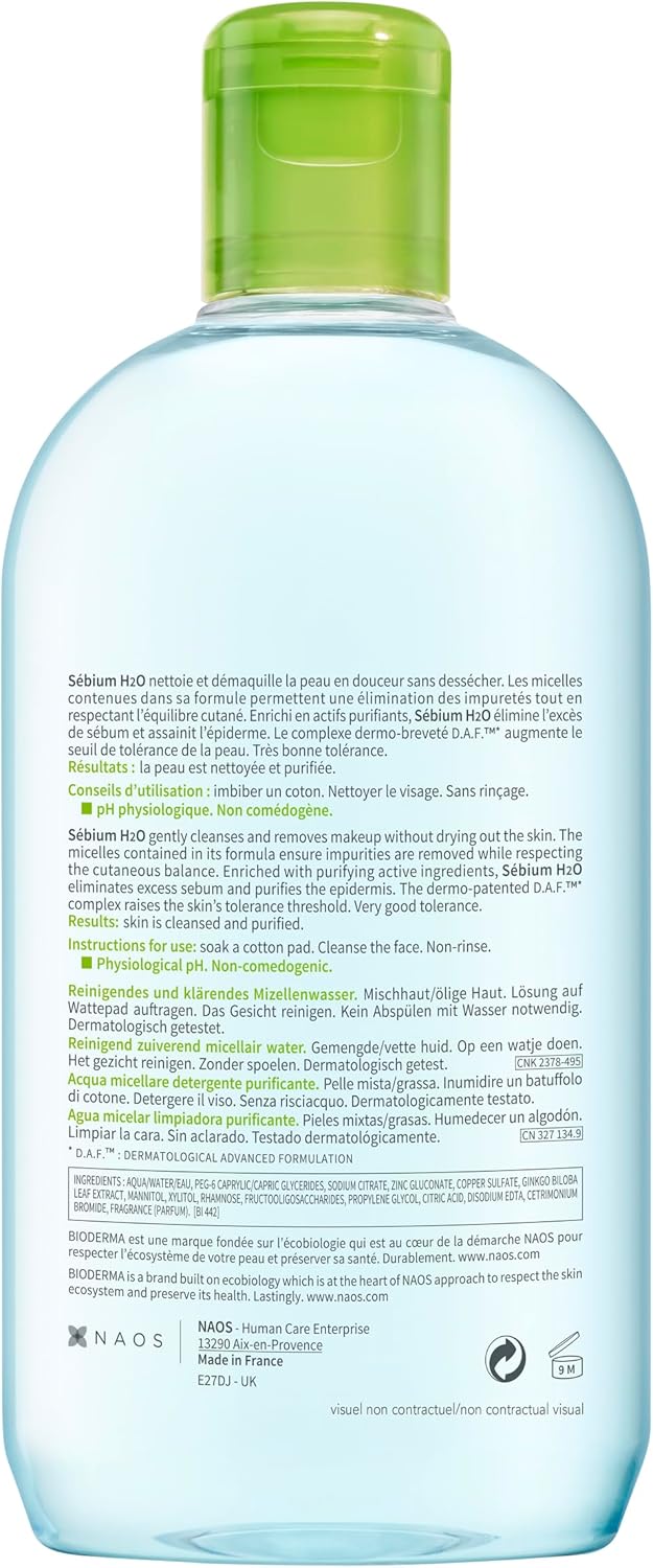 Água Micelar Sébium H2O 2