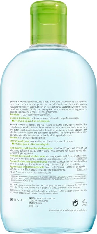 Água Micelar Sébium H2O 2