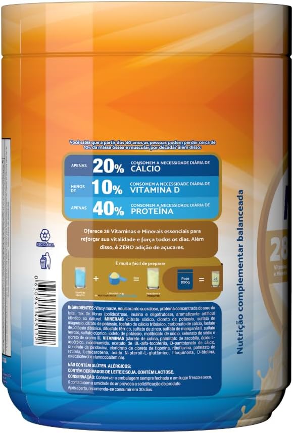 Suplemento Alimentar Nutra Senior Diabetics Care 50+ Sem Sabor 3
