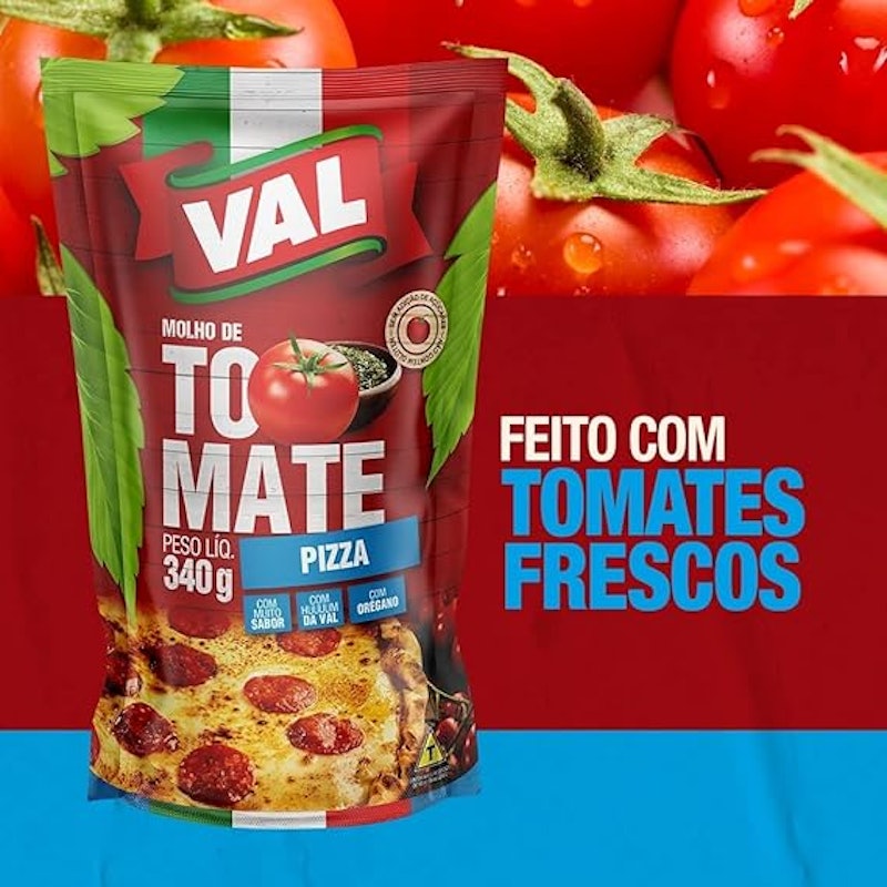 Molho de Tomate Pizza Val Sachê 300g 3