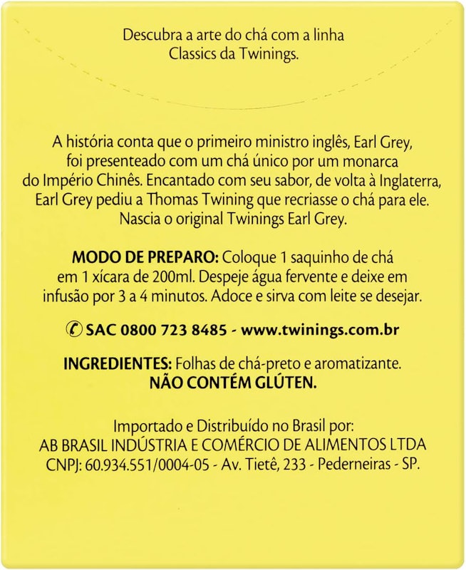 Chá Twinings Earl Grey 4