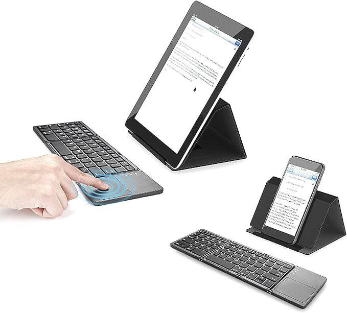 Teclado sem Fio BT Dobrável Portátil Ultra Fino com Touchpad Homesen 4