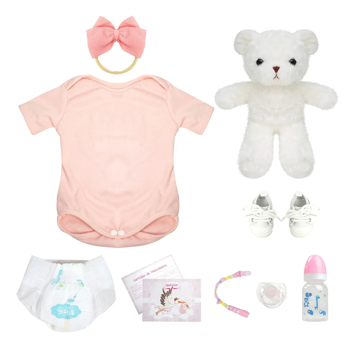 Brastoy Bebê Reborn Silicone Boneca Realista Menina Original 5