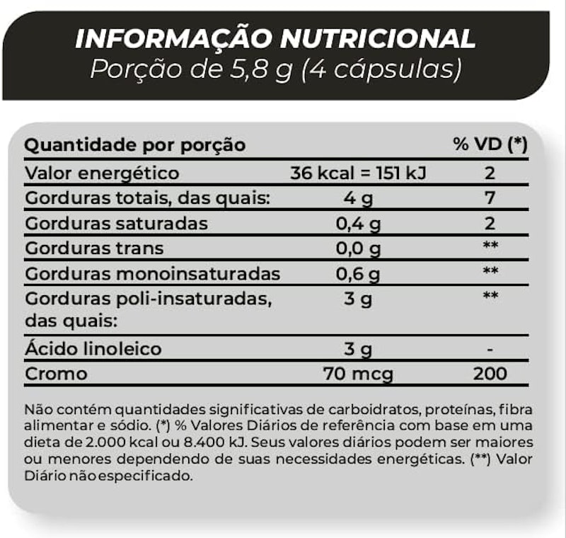 Óleo de Cártamo + Picolinato De Cromo 2