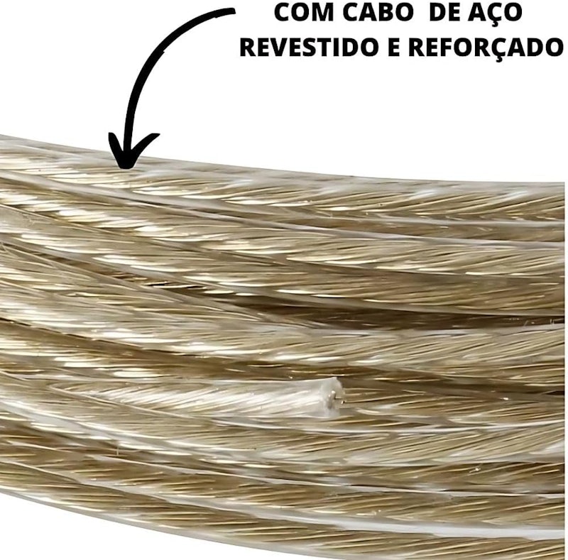 Corda para Varal Aço Encapado PVC 3