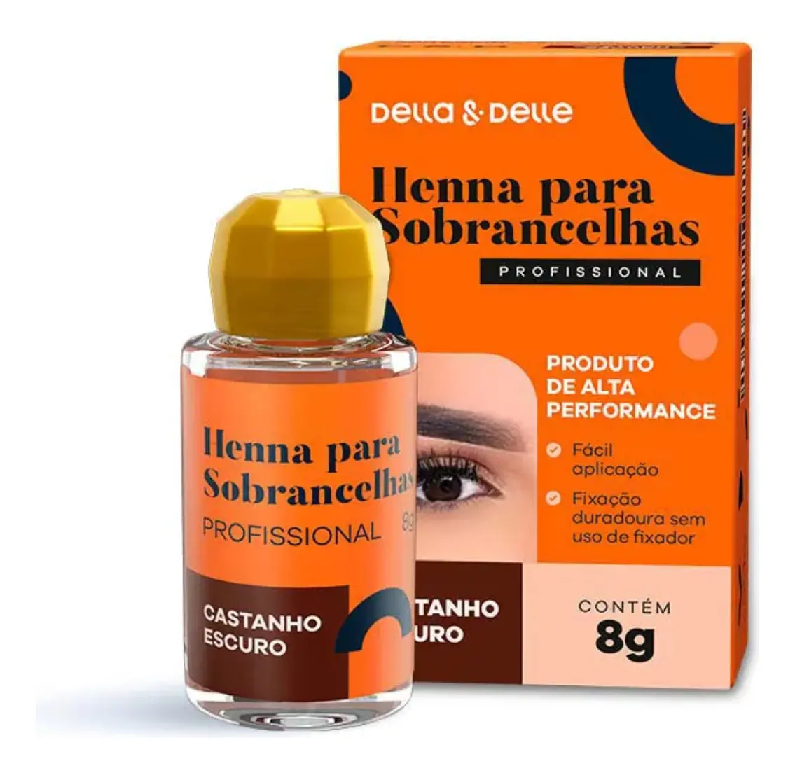 Henna para Sobrancelhas Castanho Escuro  1