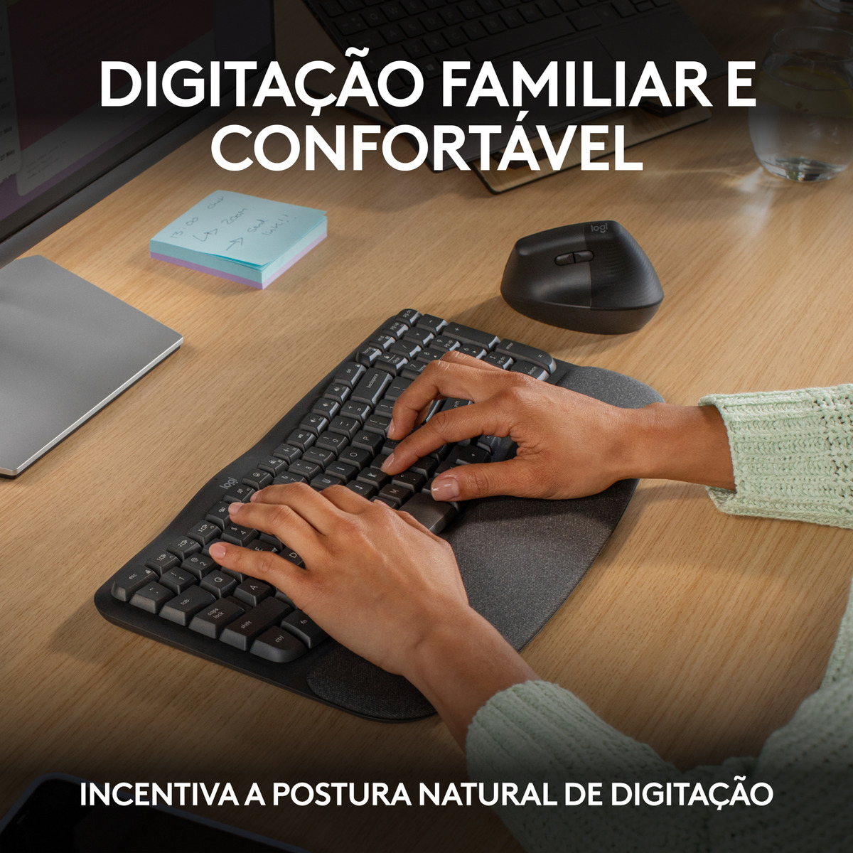 Teclado Ergonômico sem Fio Wave Keys 3
