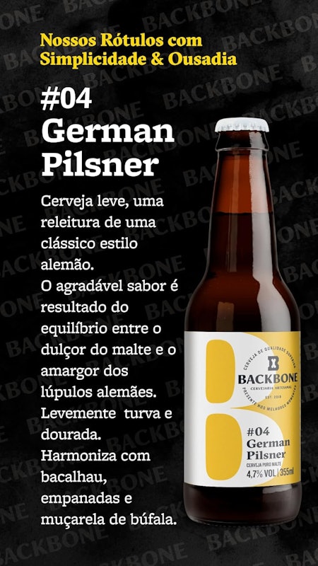 Cerveja Backbone #04 German Pilsner 2