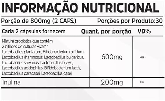 Probiotic 10 800 mg 60 Cápsulas  2