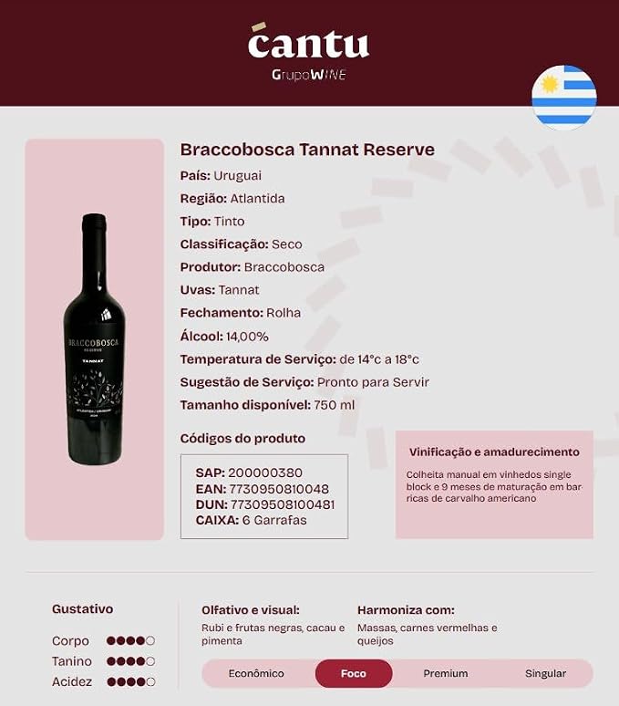 Vinho Braccobosca Reserve Tannat 2020 2