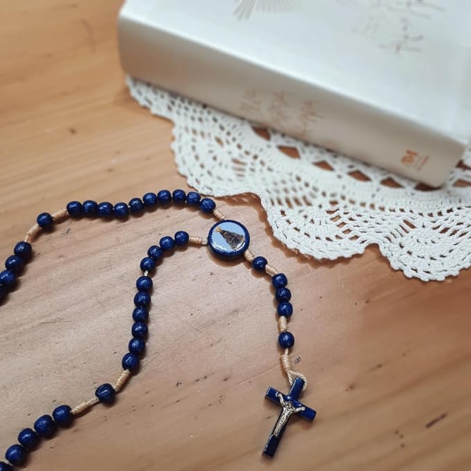 Terço de Nossa Senhora Aparecida em Madeira com Folheto 2