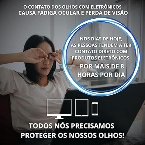 Óculos Armação Miu Bloqueio Filtro Anti Luz 4