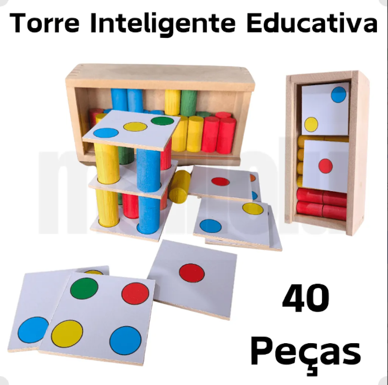 Torre Inteligente Colorida 40 Peças 2