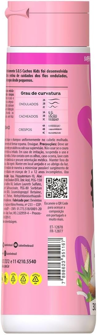 Shampoo SOS Cachos Kids Hidratação 3