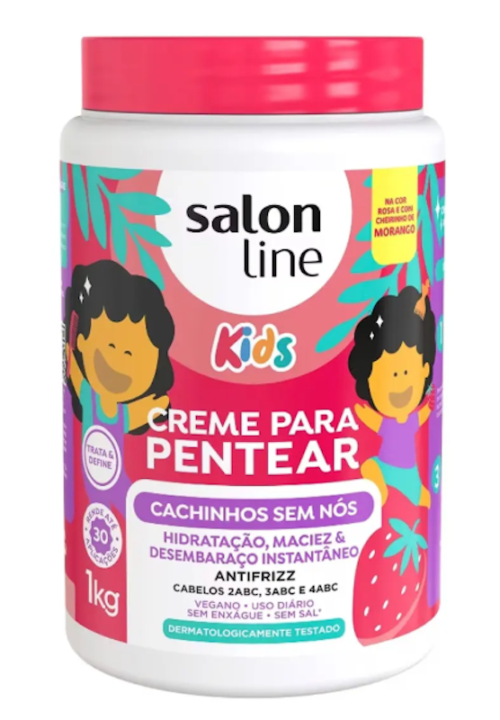 Creme para Pentear Morango Kids Cachinhos sem Nós 1